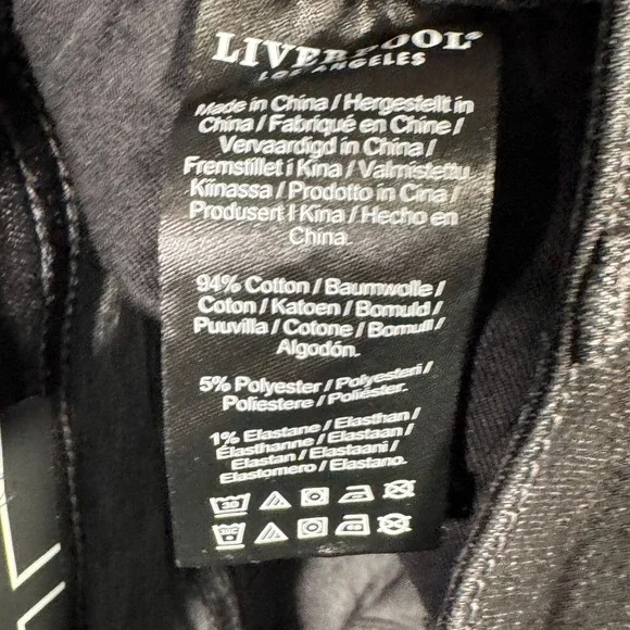 Liverpool Los Angeles Jeans Mens 42x32 Black Gray Kingston Modern Straight Eco